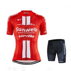 Cykeltrøje + Cykelshorts 2020 Team Sunweb Dame N001